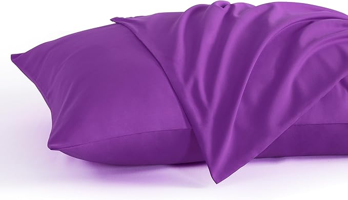 NTBAY King Pillow Cases Set of 2, 2 Pack Brushed Microfiber 20x36 Pillow Cases, Soft, Wrinkle, Fade, Stain Resistant Purple Pillow Cases with Envelope Closure, 20x36 Inches, Purple