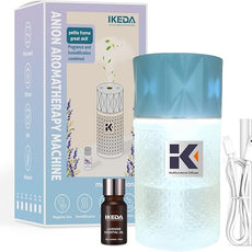 Essential Oil Diffuser with Night Light, 250ml Home Humidifier with Negative Ions, 3 Mode Ultrasonic Cool Mist Aroma Machine with 10ml Essential Oil (Blue, Lavender)