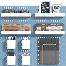 Pegboard Combination Kit, Wall Mounted Storage Set with 8 Pegboards & 28 Accessories Hanging, Peg Boards Organizer for Walls Display, Crafts Organization, Kitchen Organizer, 22