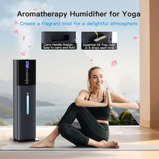 Humidifiers Large Room Bedroom with 7 Colors Light, 2.1Gal(8L) 3 Speed Quiet Ultrasonic Cool Mist Humidifier with 360° Nozzle, Humidity Setting, Timer,Aroma Box for Home Plant Baby Yoga Sleep (Blue)