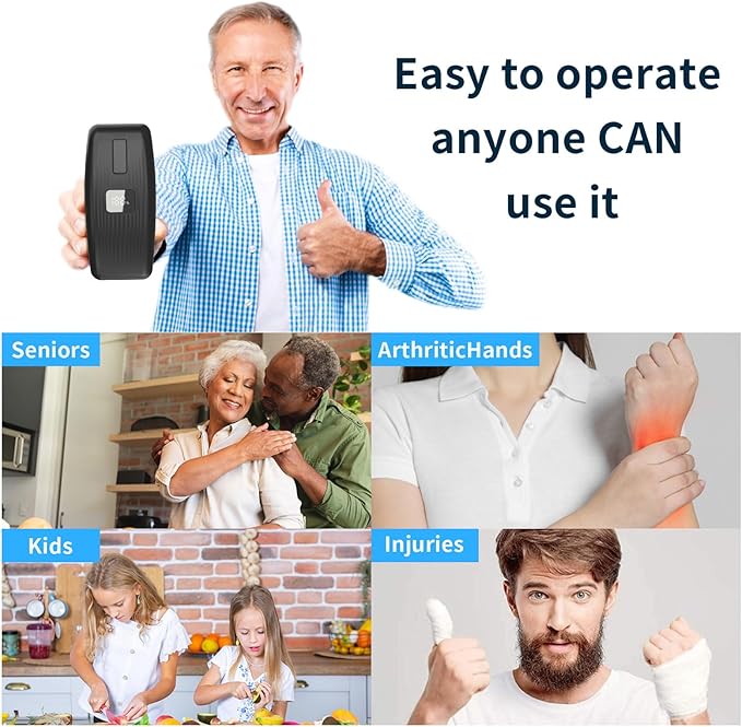 Electric Can Opener – USB Rechargeable with LED Display, Smooth Edge & Auto Stop, One-Touch Hands-Free Automatic Can Opener for Seniors & Arthritis, Works on All Can Types, Food-Safe Kitchen Gadgets