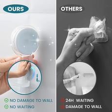 TAILI Double Layer Soap Dish Holder Suction Cup, Strong Sponge Holder for Shower, No Tools Soap Saver for Bathroom, Tub and Kitchen Sink, Shower Accessories, Drill-Free, Removable,Clear