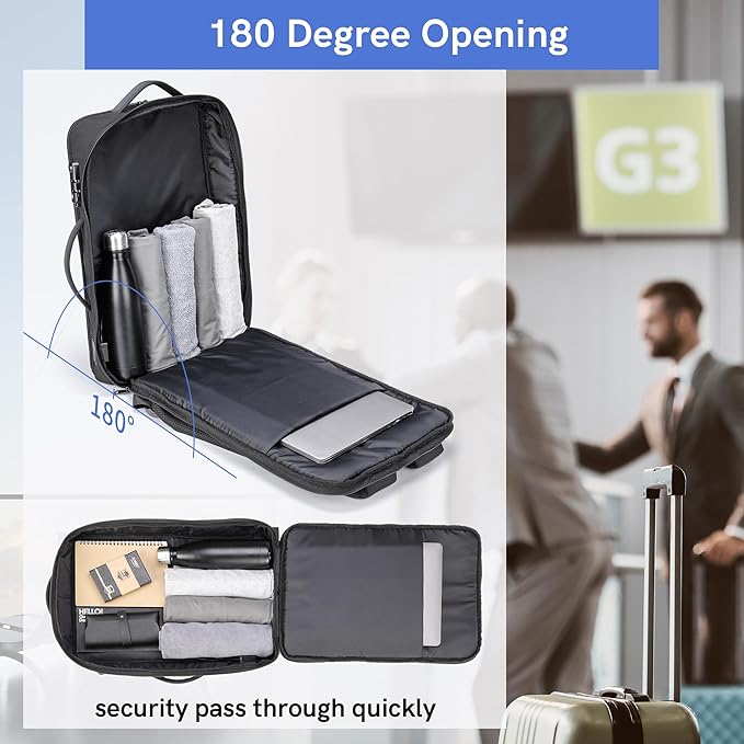 VGOAL Travel Laptop Backpack, Laptop Bookbag College Backpack Durable Water Proof with USB Charging Port for Men Women (FG6317-B)