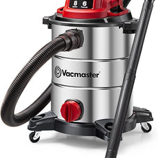 Vacmaster VOC812SF 1101 8-Gallon Premium Stainless Steel Wet/Dry Vacuum, Red Edition, 8 Gal