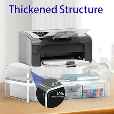 OPNICE Acrylic Clear Desk Organizers and Accessories, 2-Tier Computer Monitor Stand Riser with Drawer, Laptop Stand, Office Desk Accessories for Office Supplies, Transparent