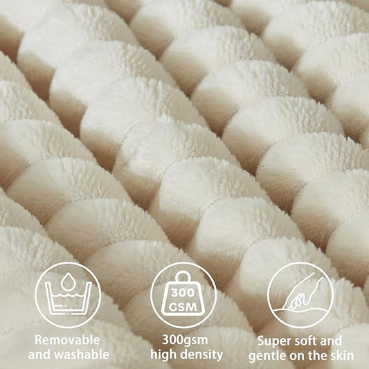 Headboard Wedge Pillow + A Long Neck Roll Pillow Body Pillow，Large Headboard Pillow with Removable Cover (Beige, Queen：59x8x20 inches)
