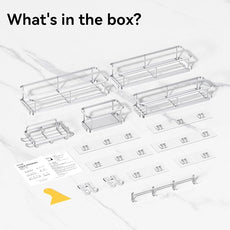 YASONIC Shower Caddy, 6 Pack Large Capacity Bath Organizer with Soap Holder and 12 Hooks, Rustproof Bathroom Shelves for Inside Shower, No Drilling&Sleek Bathroom Organizers and Storage Silver