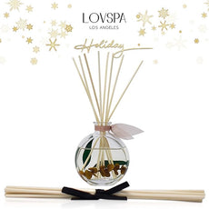 LOVSPA Reed Diffuser Set, Winter Woods Scented Oil Diffuser with Sticks, Home Fragrance Accessories for Bathroom Shelf Decor, Aroma Diffusers for Home or Office Desk, USA Made