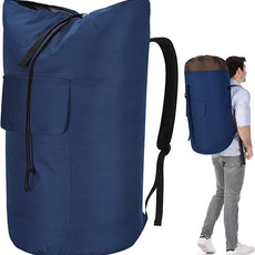 Laundry Bag Backpack Extra Large, 115L Laundry Backpack with Padded Shoulder Strap, Sturdy Travel Laundry Bags, Hanging Laundry Bag for College Dorm, Apartment, Clothes Hamper Bag for Laundromat