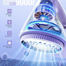 POPCHOSE Fabric Shaver, Rechargeable Lint Remover Defuzzer Sweater Shaver, Fuzz Remover for Clothes, Sweater, Furniture, Couch, Cashmere(Two 6-Leaf Blades Extra, Electrostatic Brush)…