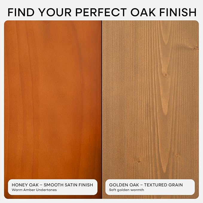 Homeforia 48 inch Oak Floating Shelf, High End Solid Real Wood 48inch Floating Shelves for Wall Mounted, Honey Oak Wooden 48in Large Floating Shelves, Heavy Duty Bracket, 48 X 6.5 X 1.75 in, Set of 2