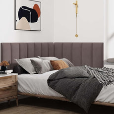 IFNOW Wall Mounted Upholstered Headboard Queen, 3D Peel and Stick Soundproof Panels, Reusable and Removable Padded Leather Bed Headboard, 9 Panels 9.84