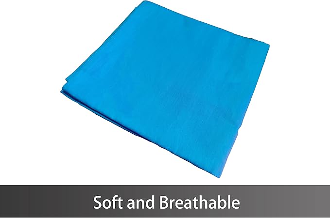 iMaylex Soft 100% Egyptian Cotton Zipper Pillow Case, Cozy and Lightweight Pillowcase, Easy Care, Blue, Body, 20'' x 48''