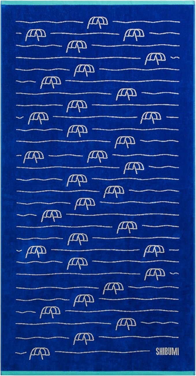 Shibumi Luxe Towel, Shady Days, 35"" x 68"", Oversized and Lightweight Beach Towel, Extra Soft Velour Front and Absorbent Terry Back, 100% Cotton & Machine Washable