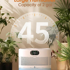 Reuseable Wick Evaporative Humidifier for Bedroom Quiet Healthy Baby Humidifier, No White Dust, Evaporative Humidifier Large Room 800ml/h 3 Speeds, 2