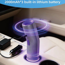 Cordless Car Vacuum, 4 in 1 Portable Mini Handheld Vacuum Cleaner with 15000pa Suction Power, 2 Suction Modes & Multi-Nozzles for Car Home Office Pet, Silver