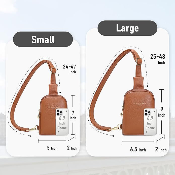 INICAT Travel Small Crossbody Sling Bags Women Cross Body Purses Passport Holder Vegan Leather Fanny Packs Birthday Gifts