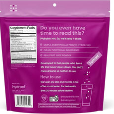 Hydrant - Sleep Electrolyte Powder, Elderberry Flavor, 30 Rapid Hydration Individual Stick Packs - Sleep Blend of Melatonin, L-Theanine, Magnesium, & Chamomile