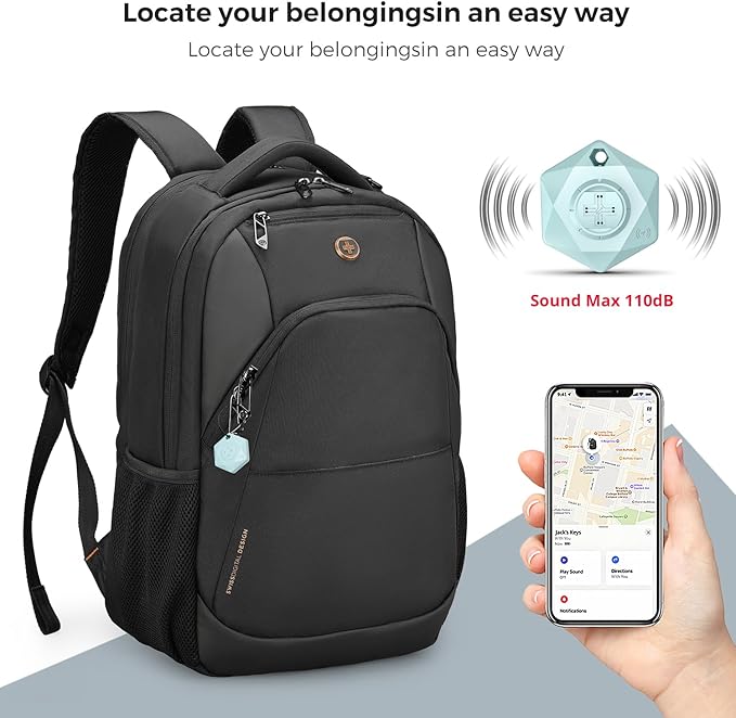 Swissdigital Design Business Laptop Backpack, College Laptops Backpack with USB Charging Port for Men and Women Fits 16 Inch Notebook, Blac k-Finder Color Random
