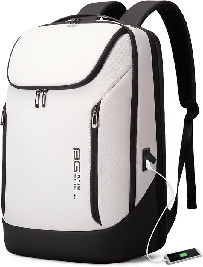 BANGE Business Smart Backpack Waterproof fit 15.6 Inch Laptop Backpack with USB Charging Port,Travel Durable Backpack