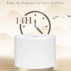 Ceramic Essential Oil Diffuser 280ml- Aromatherapy Diffuser with Ultrasonic Cool Mist Humidifier, Night Light, Timer, Auto Shut-Off, Large Room Aroma Diffuser for Home, Bedroom, Office, Yoga