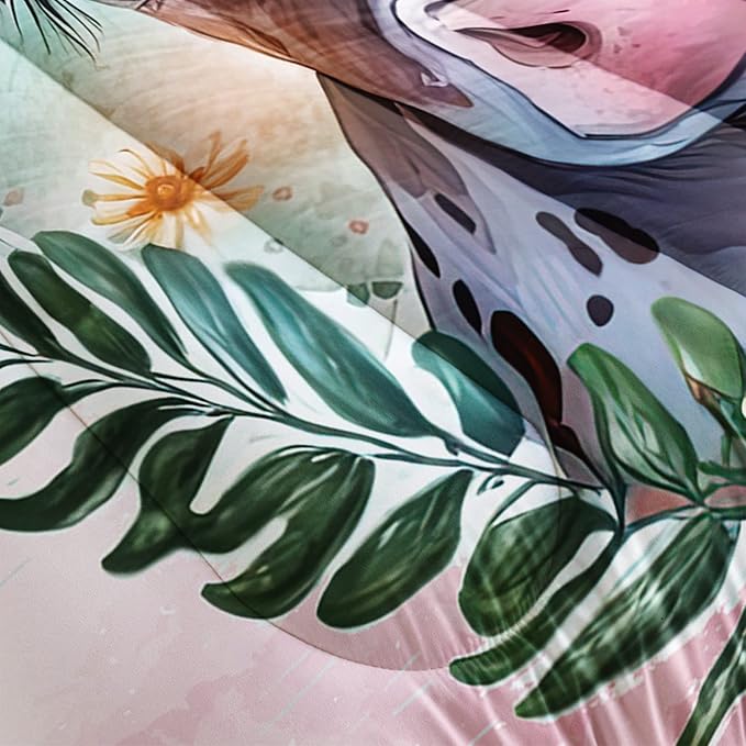 CVHOUSE Kawaii Cow Comforter Set Queen Size,Cute Pink Cow Bedding Set for Girls Kids,Kawaii Cow Quilt Set Pink Cow Duvet Set Girl's Bedroom Decor 3 Pieces