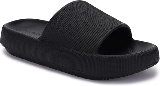 Joomra Pillow Slippers for Women and Men Non Slip Quick Drying Shower Slides Bathroom Sandals | Ultra Cushion | Thick Sole