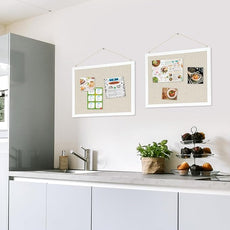 2-Pack Double-Sided Cork Board with Linen, 16