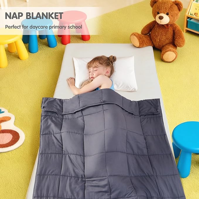 yescool Weighted Blanket 7 Pounds Cooling Weighted Lap Blanket, Grey Heavy Blankets for Sleeping, Weighted Throw Blanket Gift for 60-80lbs, 40"x60"