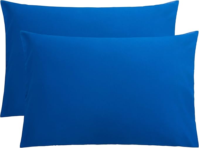 FLXXIE 2 Pack Microfiber Queen Pillow Cases, 1800 Super Soft Pillowcases with Envelope Closure, Wrinkle, Fade and Stain Resistant Pillow Covers, 20x30, Royal Blue