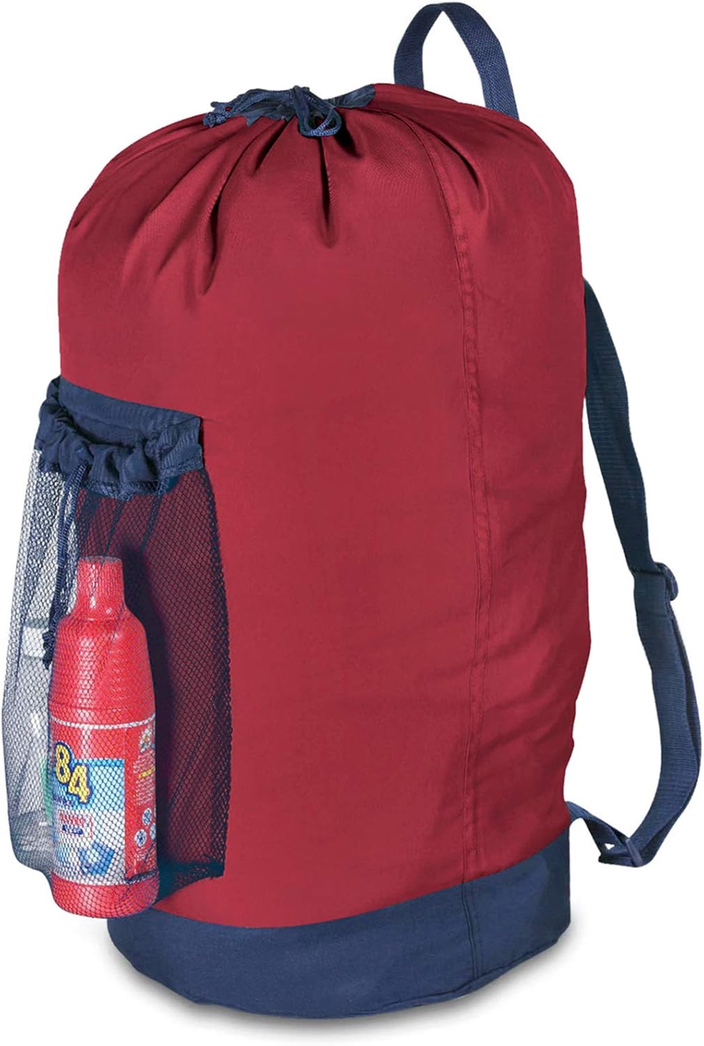 Dalykate Backpack Laundry Bag, Laundry Backpack with Shoulder Straps and Mesh Pocket Durable Nylon Clothes Hamper Bag with Drawstring Closure for College, Travel, Laundromat, Apartment
