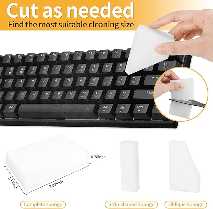 100 Pack Magic Cleaning Sponges Eraser, Multi-Functional Melamine Sponge Foam Cleaning Pads for Household Kitchen Bathroom Furniture Bathtub Sink Cleaning Kitchen Dish Sponge, 10x6x2cm