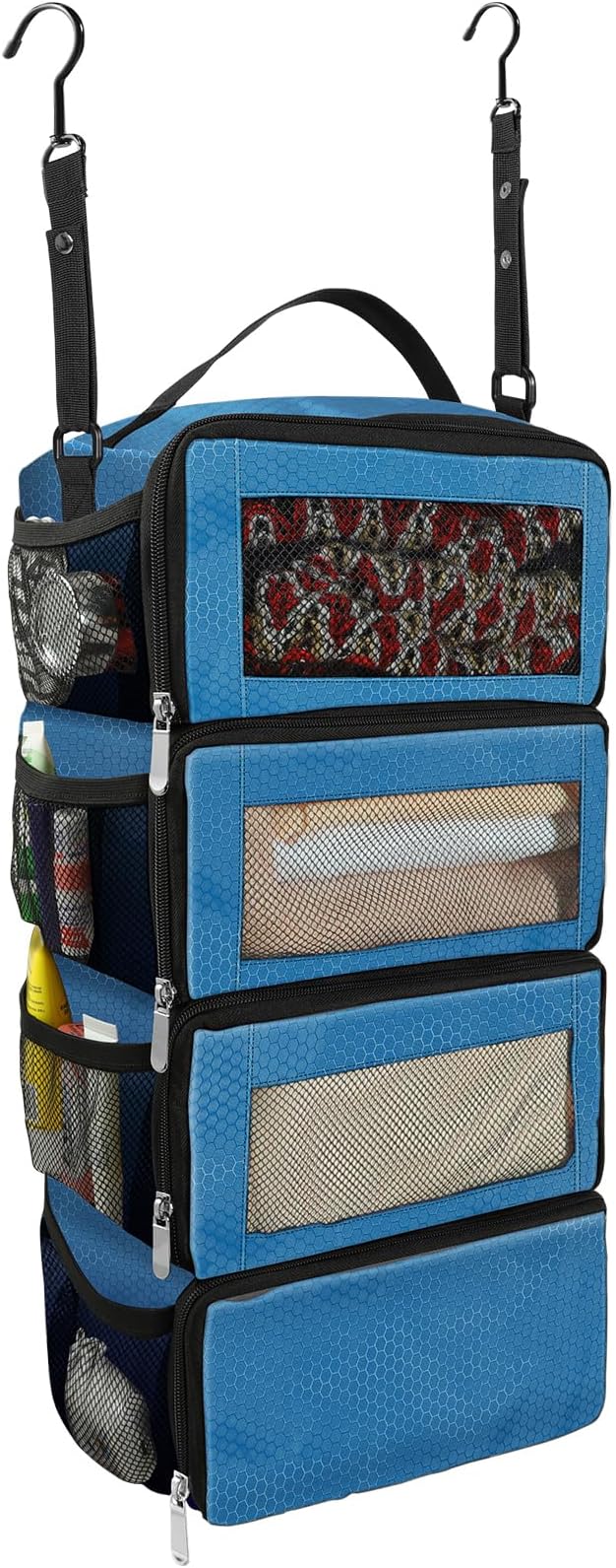 Suitcase Organizer, Travel Luggage Organizer Portable Hanging Travel Shelves Collapsible Hanging Packing Cubes for Carry on Suitcase