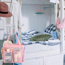 Mesh Shower Caddy Portable for College Dorm Room Essentials, 8-Pocket Large Shower Basket Tote Bag with 2 Handles for Toiletry, Bathroom, Beach, Camp, Gym