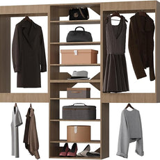 Closet Organizer, Walk-In Closet Wood Tower System, 72