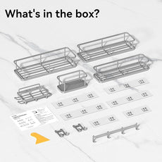 YASONIC Shower Caddy, 6 Pack Large Capacity shower Organizer with Soap Holder and 12 Hooks, Rustproof Shower Shelves for Inside Shower, No Drilling&Sleek Bathroom Organizers and Storage Grey