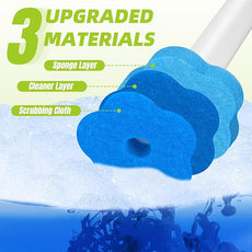 KOKL Disposable Toilet Brush, Toilte Wand Kit, Toilet Bowl Cleaner Brush with 48 Wand Refills, Toilet Cleaning Supplies, Toilet Brush and Storage Caddy, Toilet Cleaning System for Bathroom Maintenance