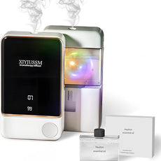 Waterless Essential Oil Diffuser for Home & Office Cordless Battery Operated Aroma Diffuser with 7 Mist Levels, Ultrasonic Air Freshener for Large Rooms Bedroom Bathroom Car Small & Portable