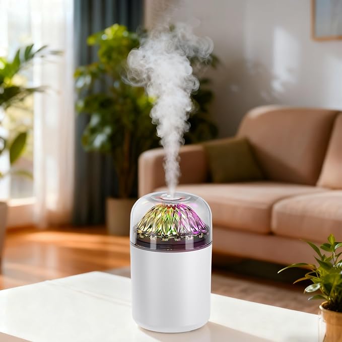 Mini Personal Cool Mist Humidifier-Humidifier for plants with led lights,usb portable air humidifiers ultra-quiet, Suitable for Babies, Kids, Indoor, Bedroom, Office, Car, Travel