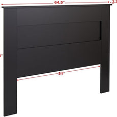 Prepac Stylish Flat Wood Panel Headboard for Queen Size Beds, Simplistic Wooden Queen Headboard 2.25