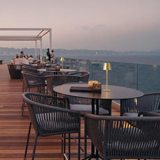 KDG 2 Pack Cordless Table Lamp, Portable LED Desk Lamps, 5000mAh Battery Operated, 3 Color Stepless Dimming Up, for Restaurant, Bedroom, Outdoor Camping, Coffee Shop, Night Light, Rechargeable (Gold)