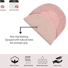 Home Weavers Double Ruffle Collection 100% Cotton Toilet Lid Cover, 18