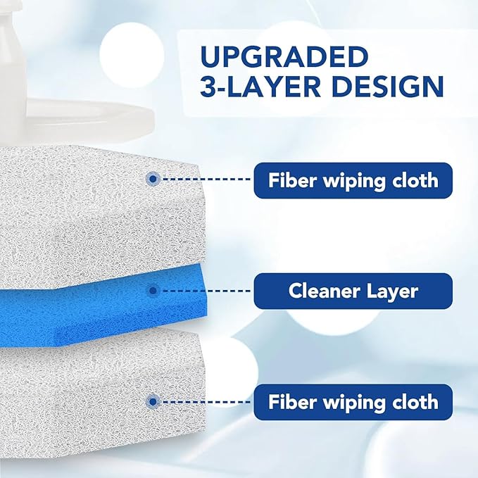 50 Count Disposable Toilet Wand Refills, Disposable Toilet Brush Heads