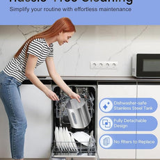 Feekaa Stainless Steel Humidifier Easy Clean, 1Gal/4L Cool Mist Humidifiers for Bedroom, Dishwasher Safe Humidifier Large Room, Humidifiers for Bedroom Baby Nursery Living Room Office, Black