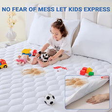 MUXHOMO 2 Pack Queen Mattress Protector, 100% Waterproof Quilted Mattress Cover Queen Size Bed, Noiseless Soft & Cooling Mattress Pad Cover, Deep Pocket 6