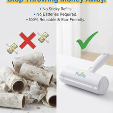 Pet Hair Remover Roller – Reusable Lint Roller for Pet Hair, Dog & Cat Hair Remover – Self-Cleaning Fur Removal Tool for Couch, Sofa, Furniture, Carpet, Car Seats & Bedding – No Refills Needed