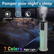 Humidifier, 3.4Gal(13L) Smart Humidifier for Bedroom Home,2000 sq.ft Cool Mist Humidifiers for Home Plants and Office Basement Whole House Large Room with Remote Control Timer and Water Tank