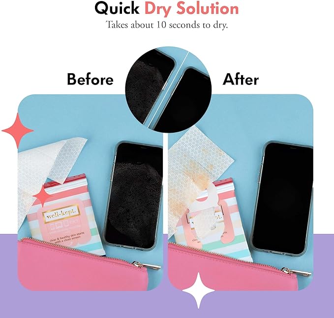 Well-Kept Tech & Lens Wipes - Eyeglass, Screen & Phone Cleaning, Multi-Surface, Lint-Free, Pre Moistened, Streak-Free & Non Scratching - Better Days, 6 Pack (90 Count)