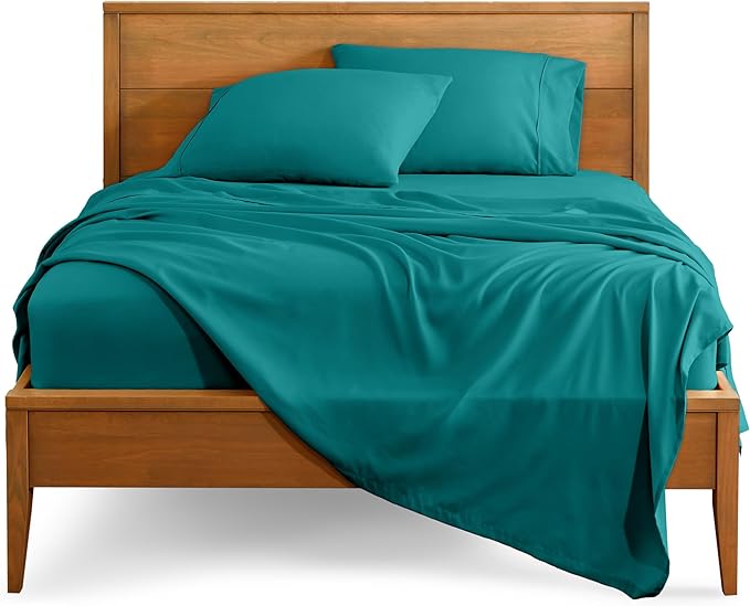Bare Home King Sheet Set - Luxury 1800 Ultra-Soft Microfiber King Bed Sheets - Double Brushed - Deep Pockets - Easy Fit - 4 Piece Set - Bedding Sheets & Pillowcases (King, Emerald) BareHome