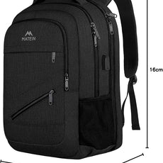 MATEIN 15.6 Inch Backpack for Men Women, 20 L Personal Item Casual Backpack Airline Approved, Water Resistant Laptop Computer Backpack with Multiple Organized Pockets, Black